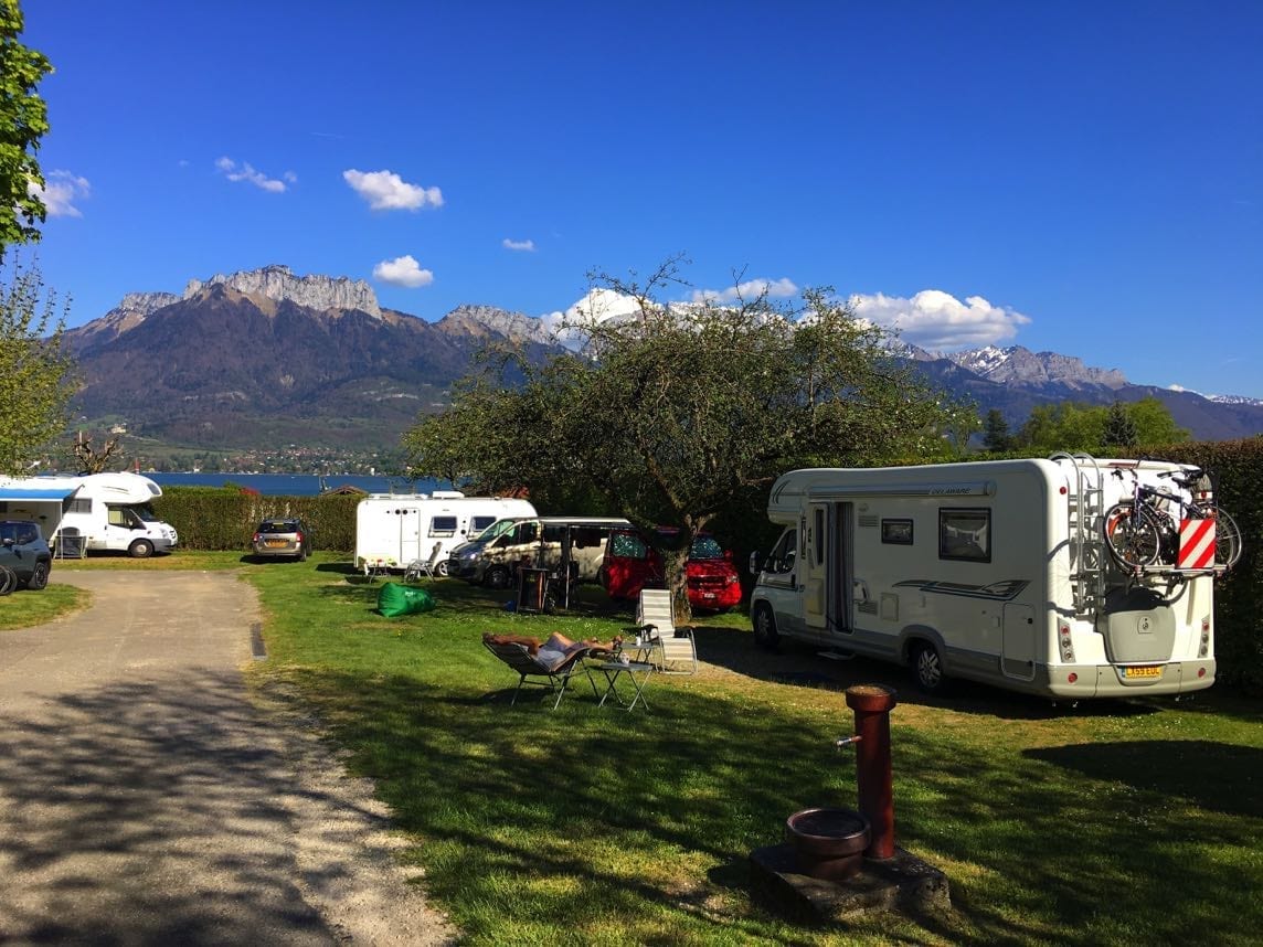 Campsite at Lake Annecy